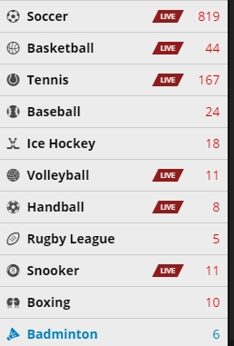 1Bet offers plenty of sport markets