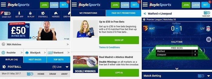 Check out the navigation of the Boylesports app!