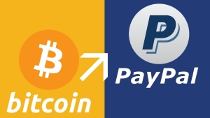 PayPal doesn't accept Bitcoin payments.