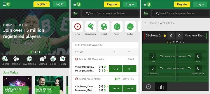 Read about the Navigation of the Unibet Appication!